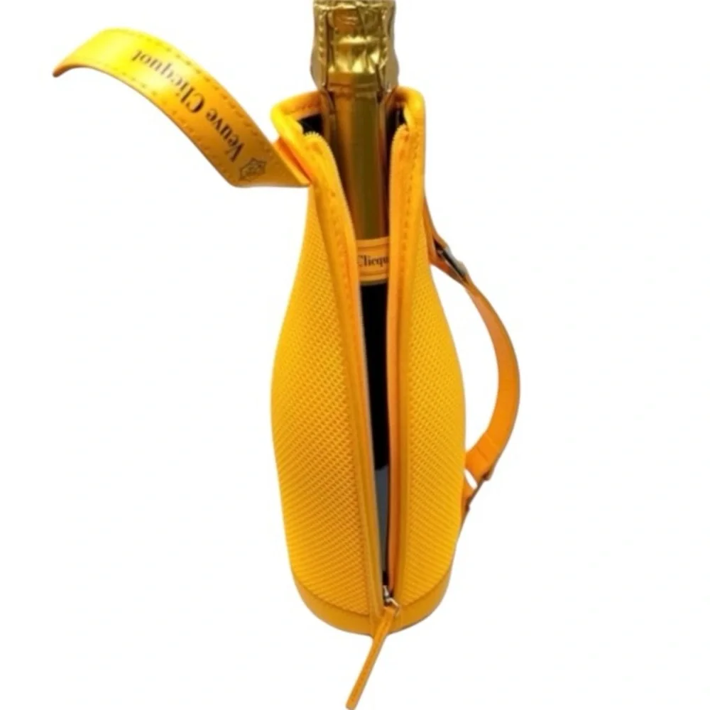 Veuve Clicquot Champagne Ice Jacket Bottle Holder Carrier Coozie Orange/Gold